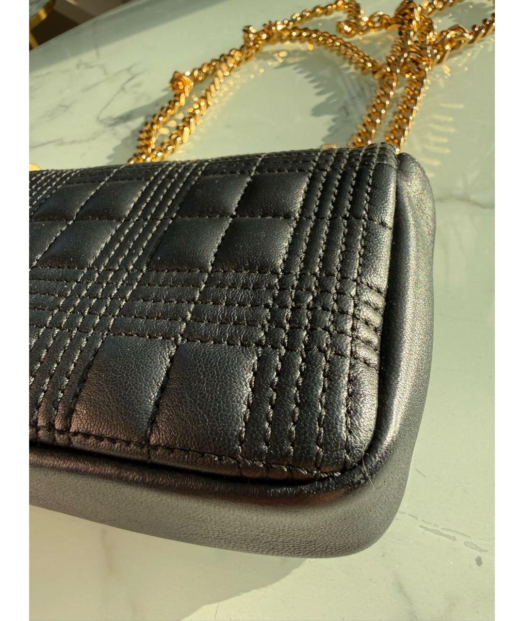 BURBERRY Черная кожаная сумка через плечо, фото 4