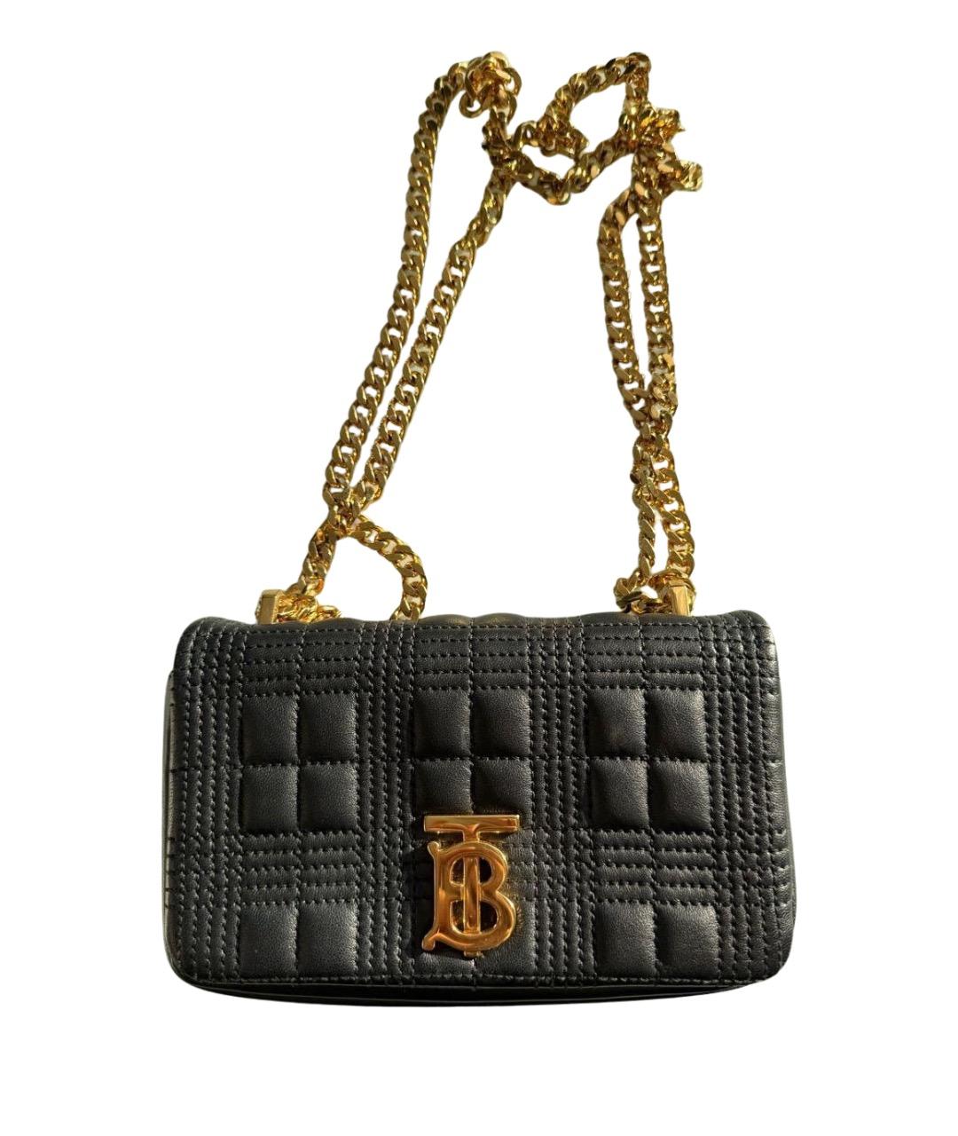 BURBERRY Черная кожаная сумка через плечо, фото 1