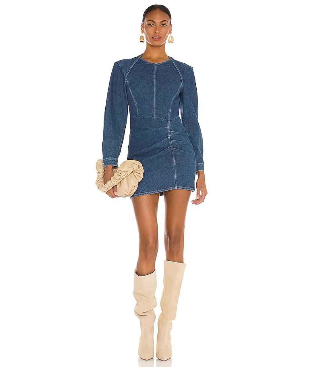 IRO Синее деним повседневное платье, фото 2