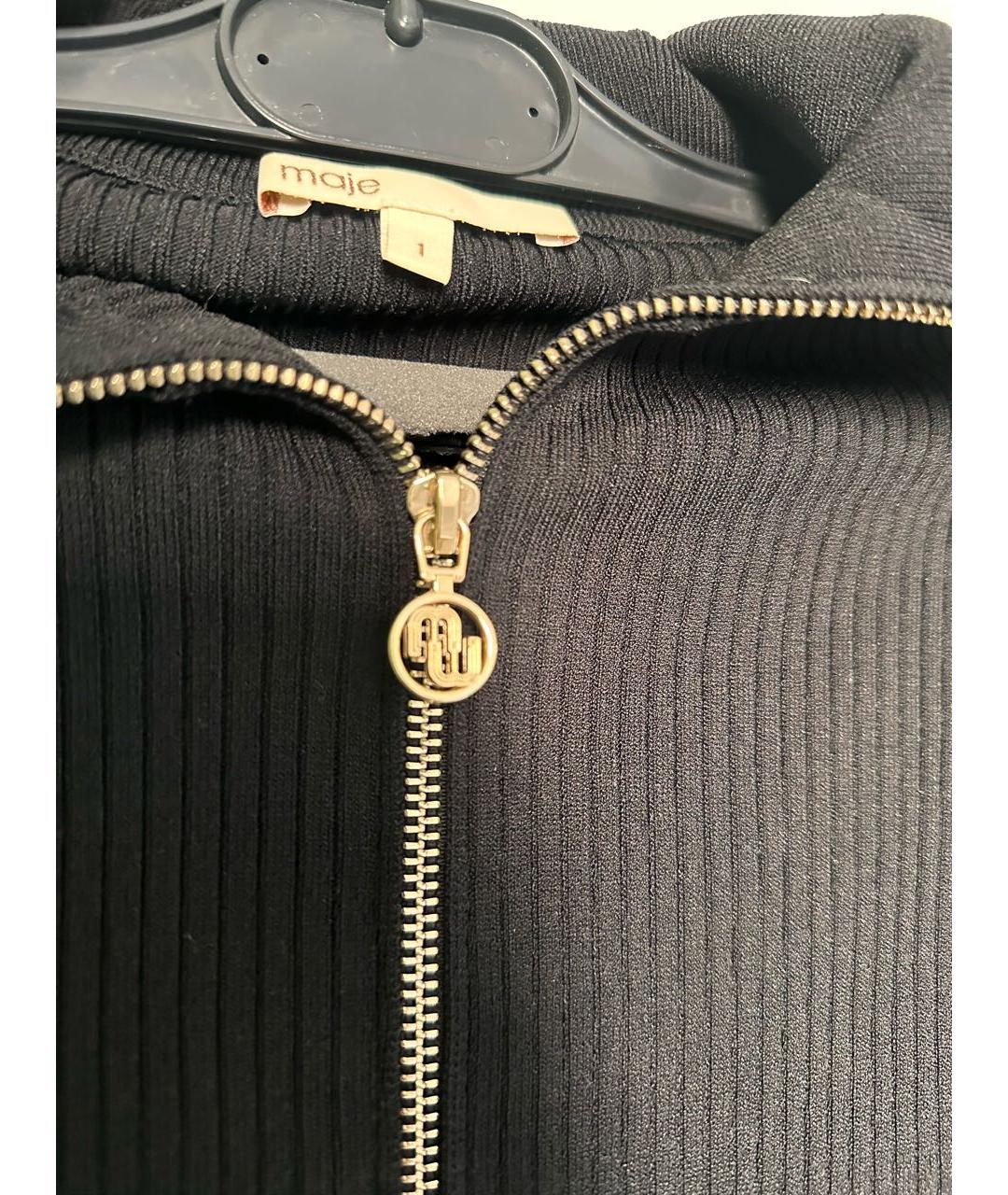 MAJE Черный вискозный джемпер / свитер, фото 3