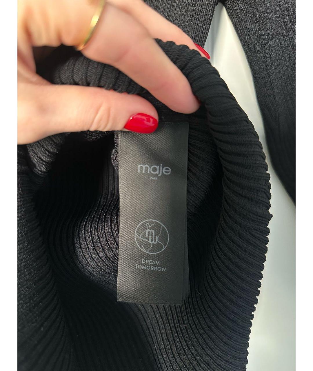 MAJE Черный вискозный джемпер / свитер, фото 4