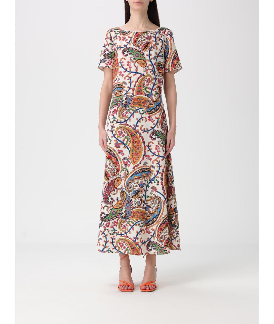 ETRO Мульти полиэстеровое коктейльное платье, фото 5