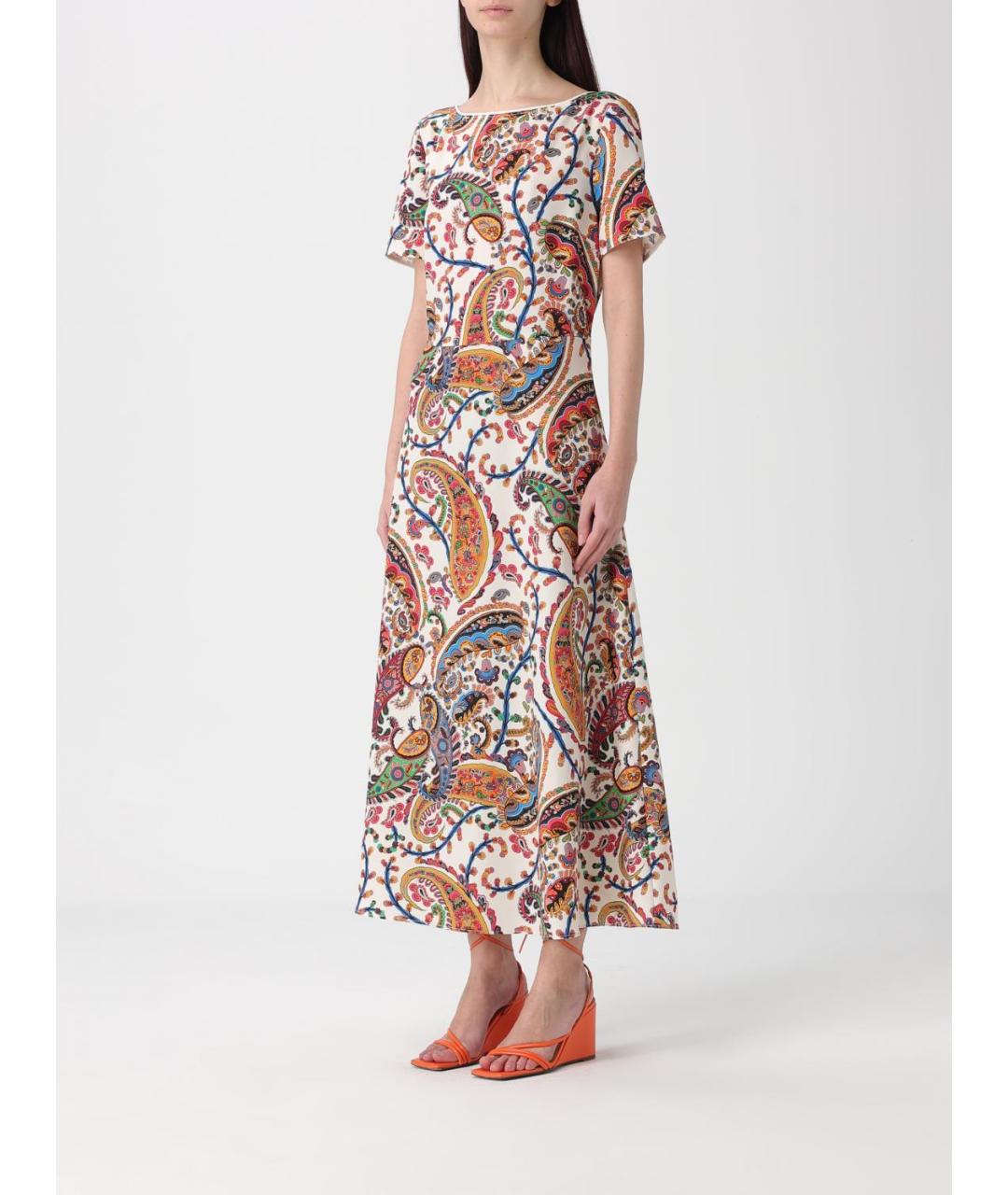 ETRO Мульти полиэстеровое коктейльное платье, фото 3