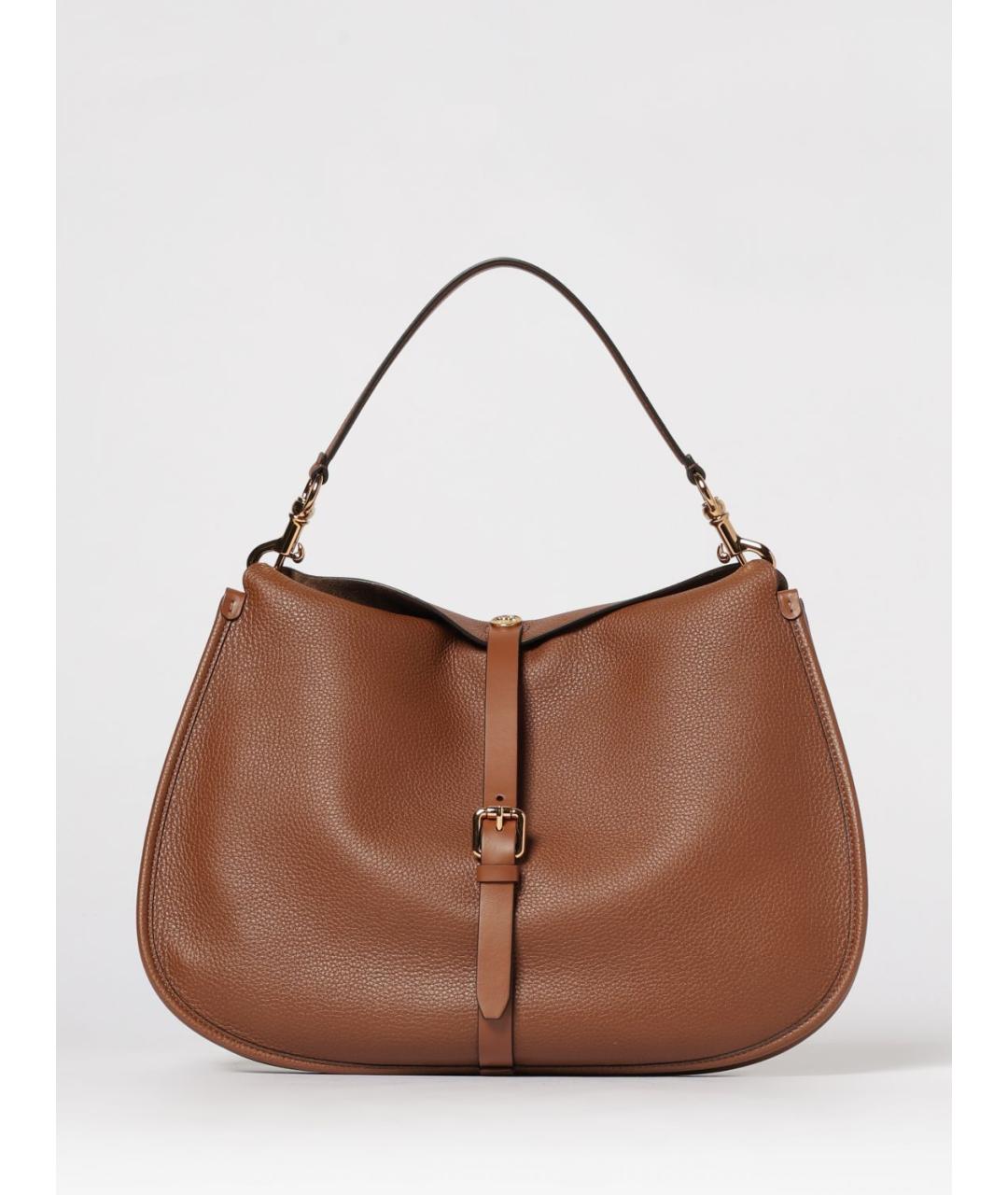 ETRO Коричневая кожаная сумка с короткими ручками, фото 6