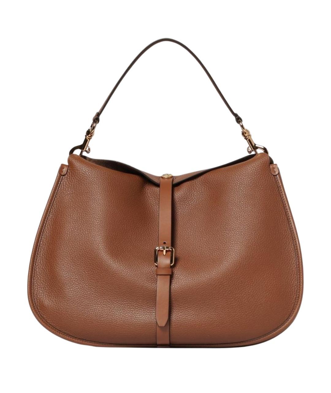 ETRO Коричневая кожаная сумка с короткими ручками, фото 1