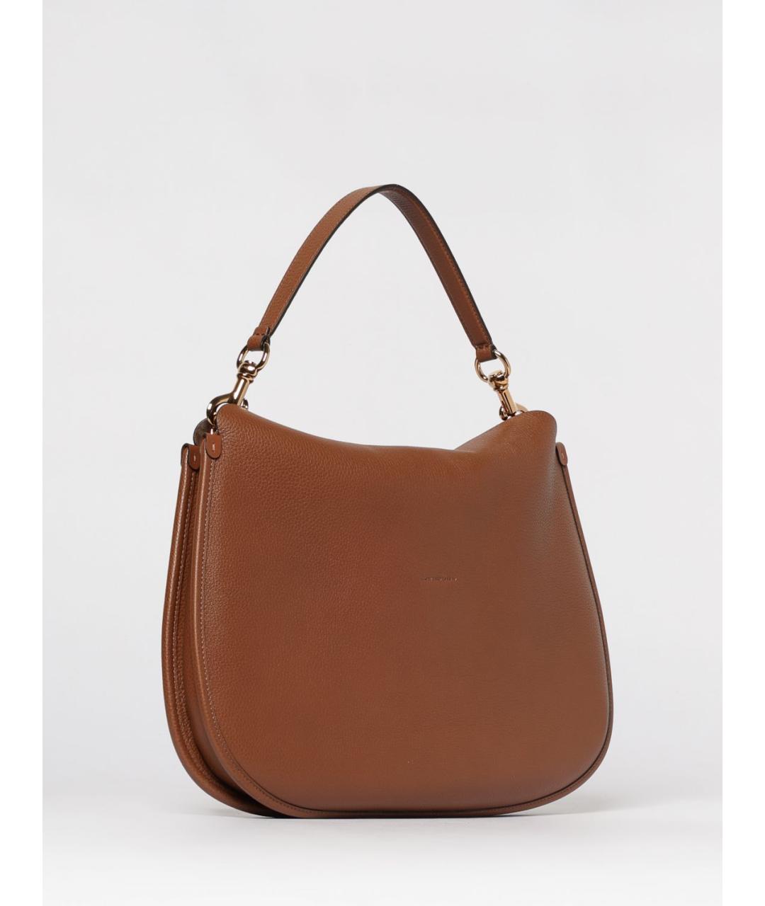 ETRO Коричневая кожаная сумка с короткими ручками, фото 3