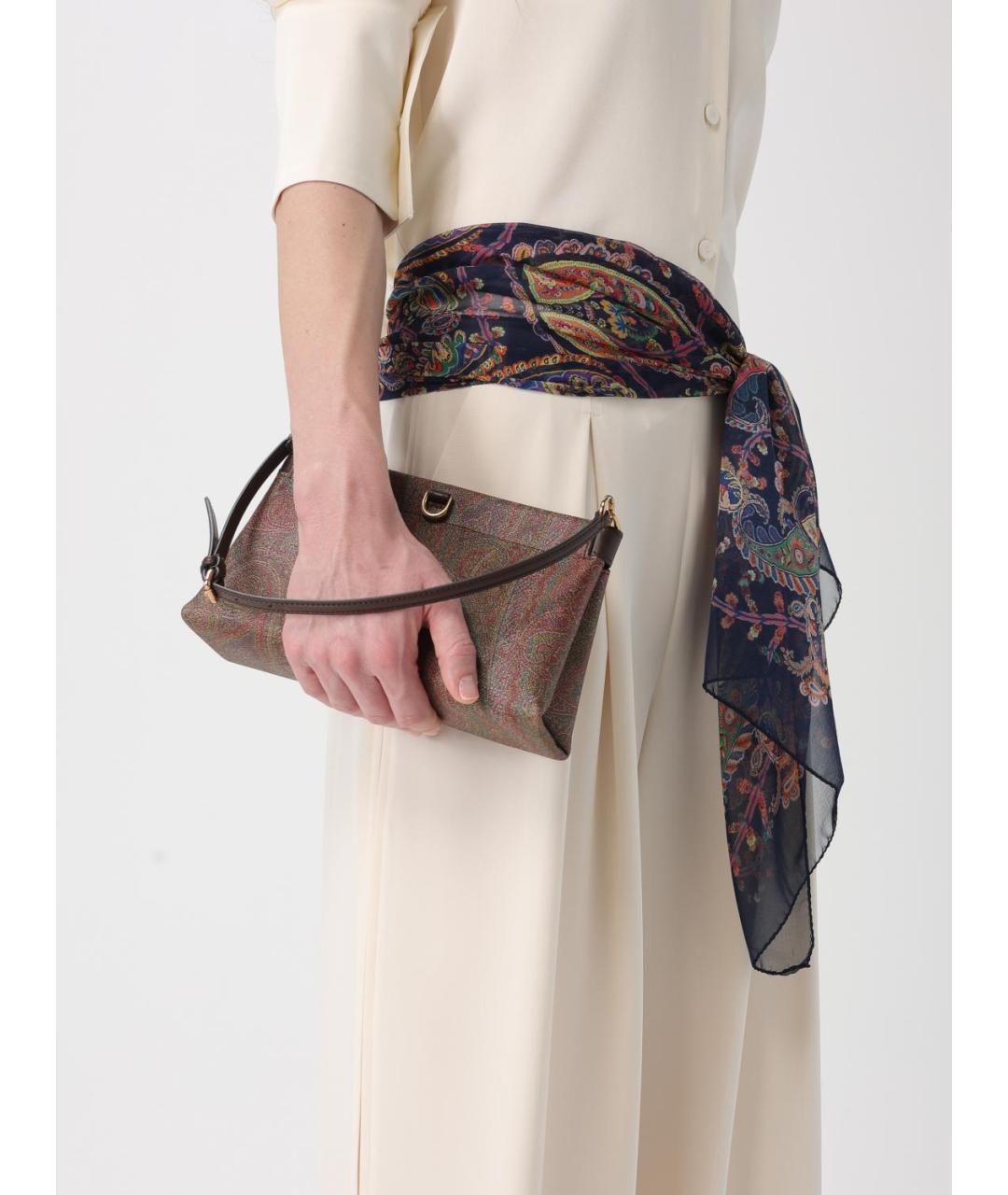 ETRO Коричневая хлопковая сумка через плечо, фото 2