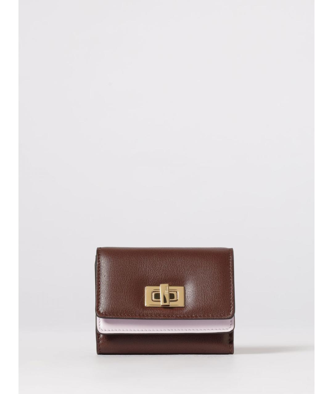 FENDI Коричневый кожаный кошелек, фото 6