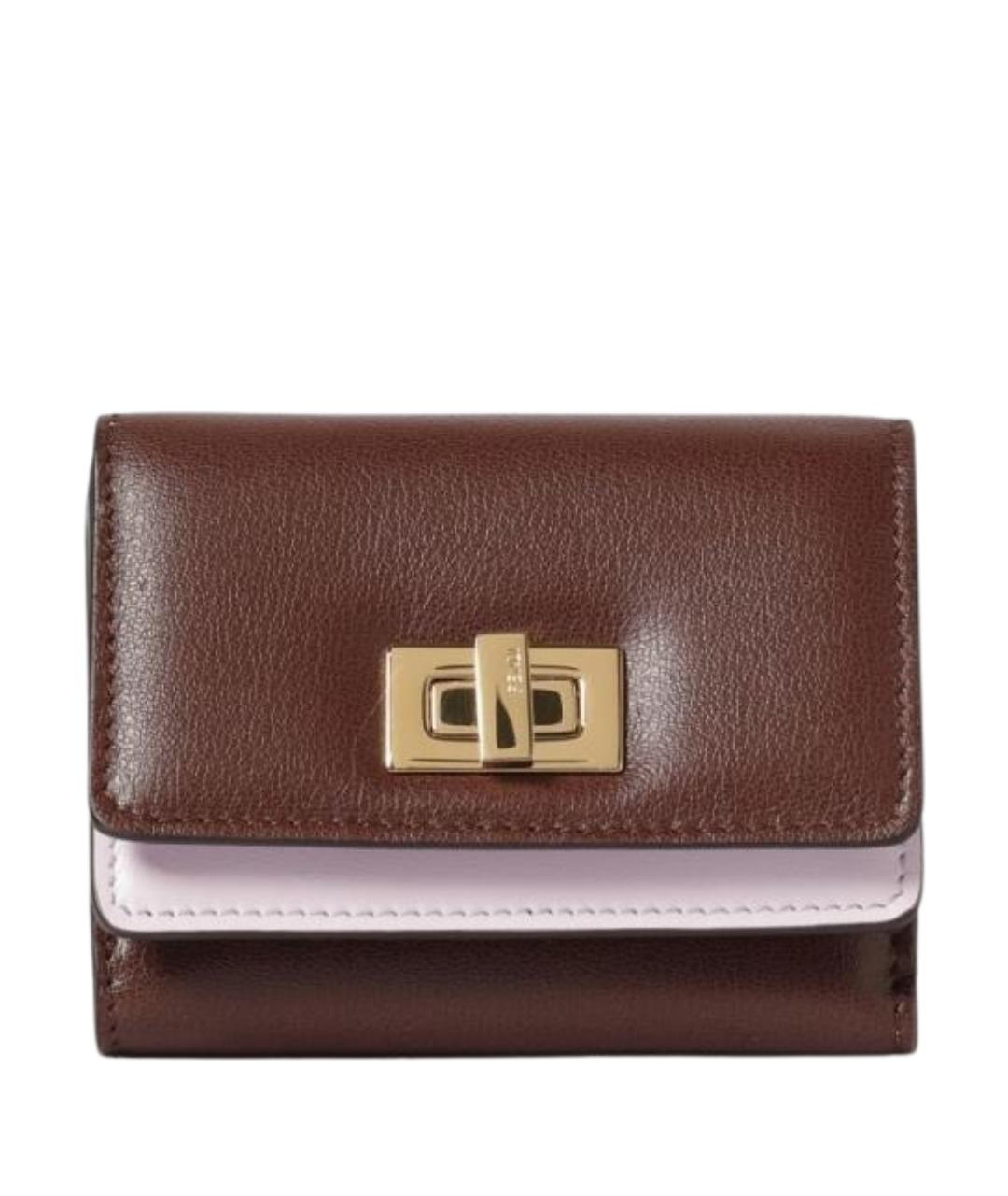 FENDI Коричневый кожаный кошелек, фото 1