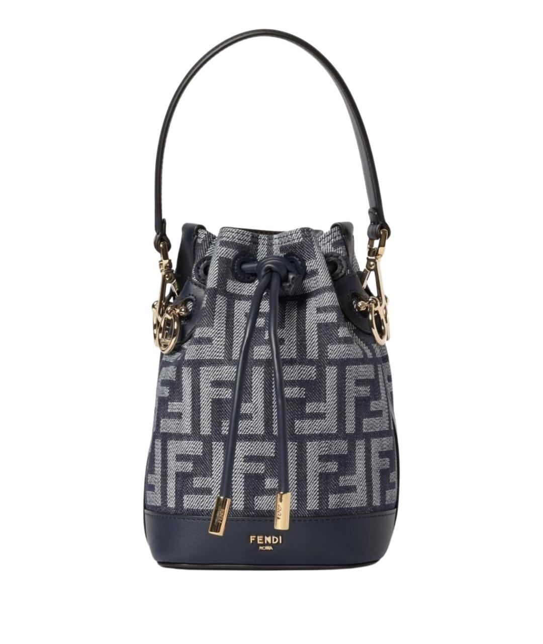 FENDI Синяя тканевая сумка через плечо, фото 1