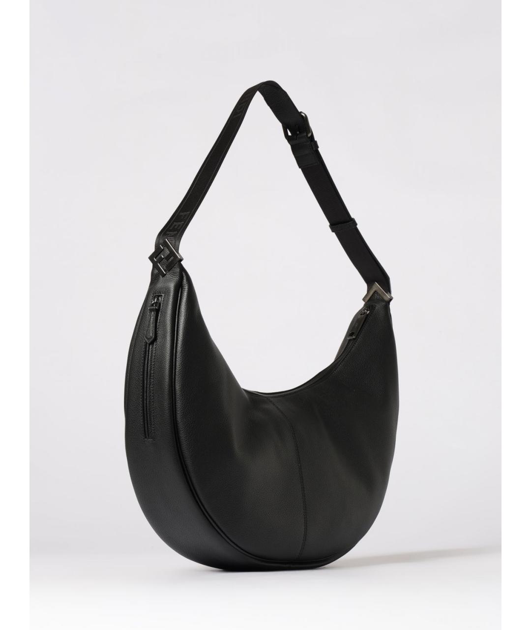 FENDI Черная кожаная сумка через плечо, фото 3