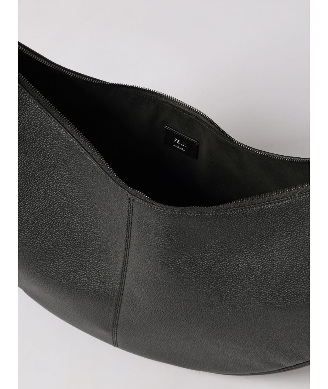 FENDI Черная кожаная сумка через плечо, фото 5