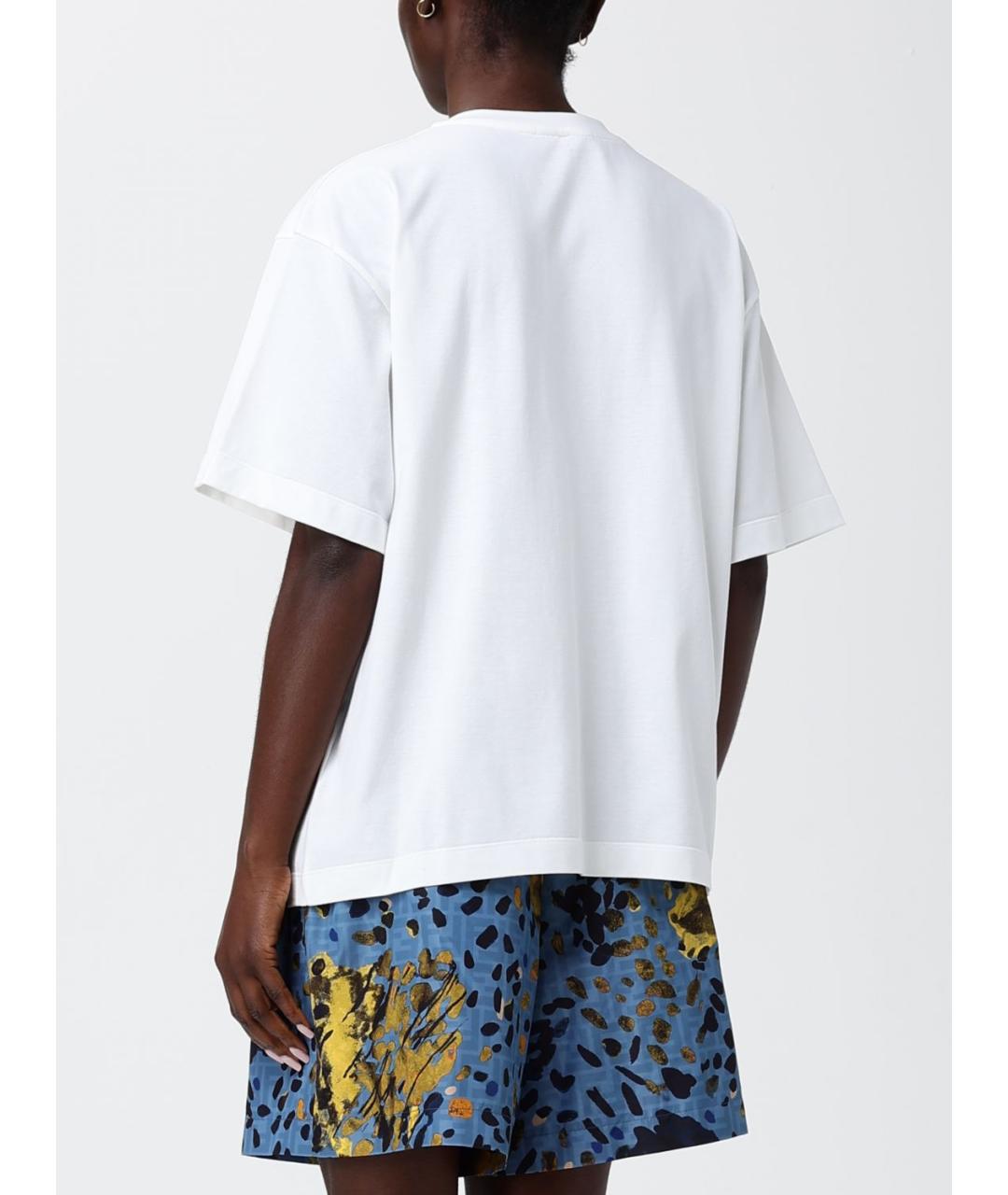 FENDI Белая хлопковая футболка, фото 3