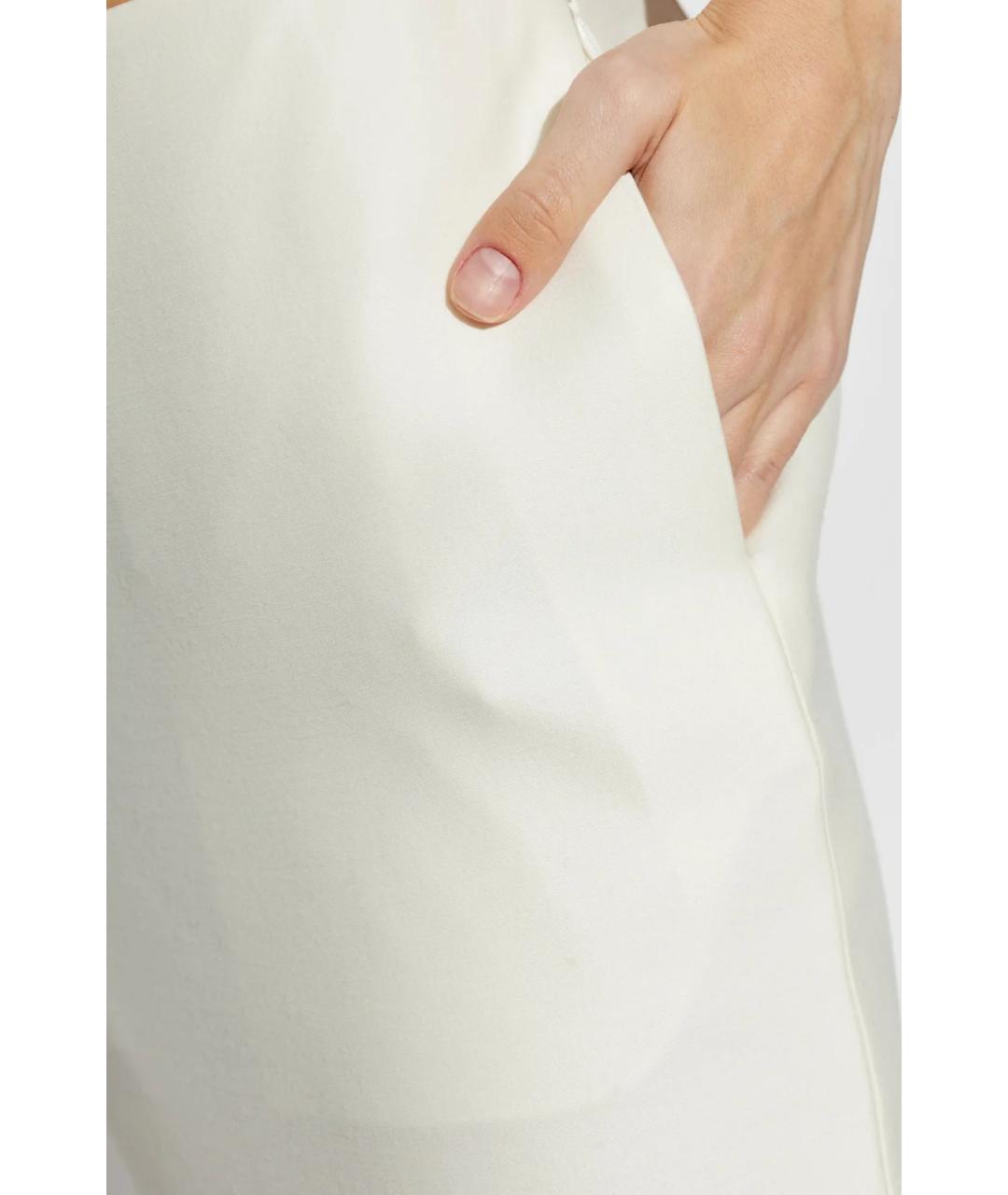 BALENCIAGA Белая шерстяная юбка миди, фото 5