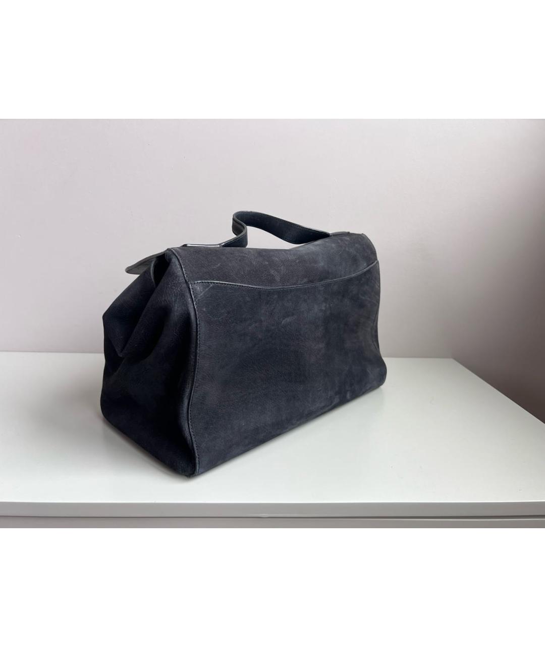 VICTORIA BECKHAM Антрацитовая кожаная сумка тоут, фото 3