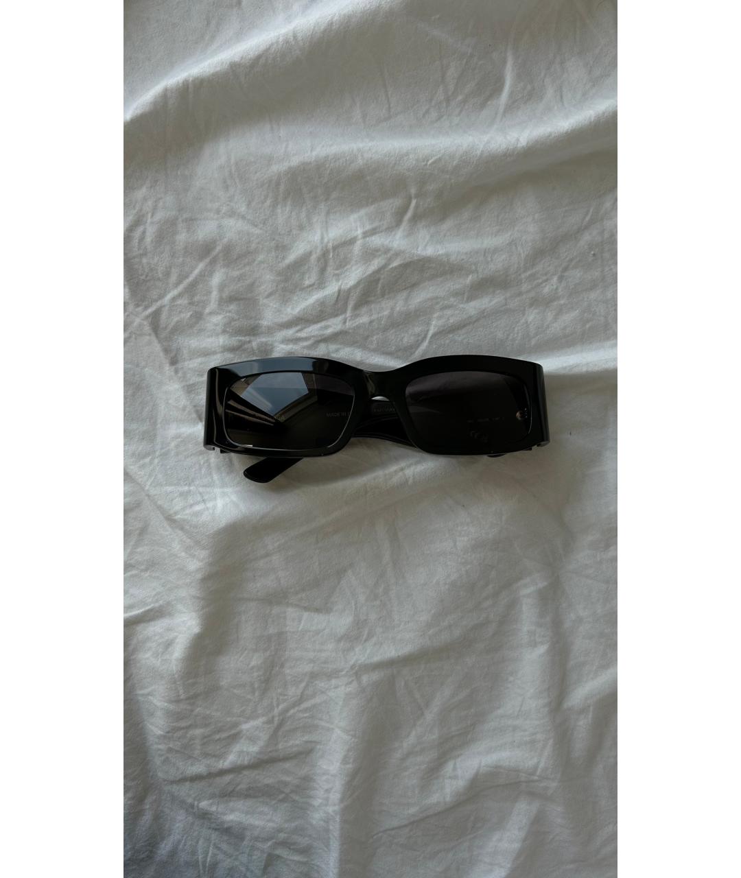 BALENCIAGA Черные пластиковые солнцезащитные очки, фото 2