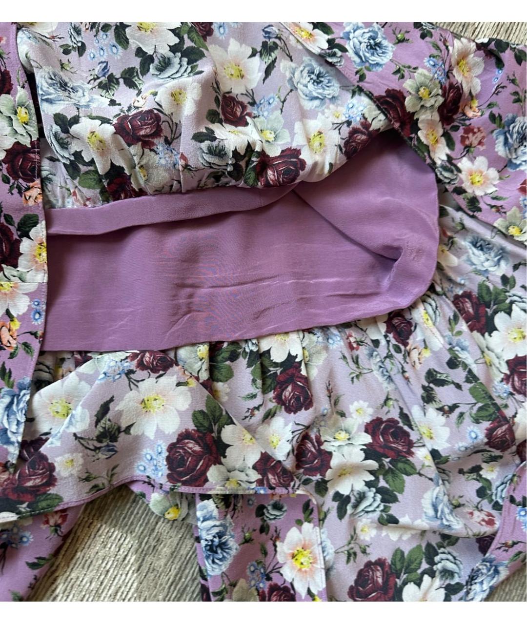 ERDEM Розовое шелковое коктейльное платье, фото 5