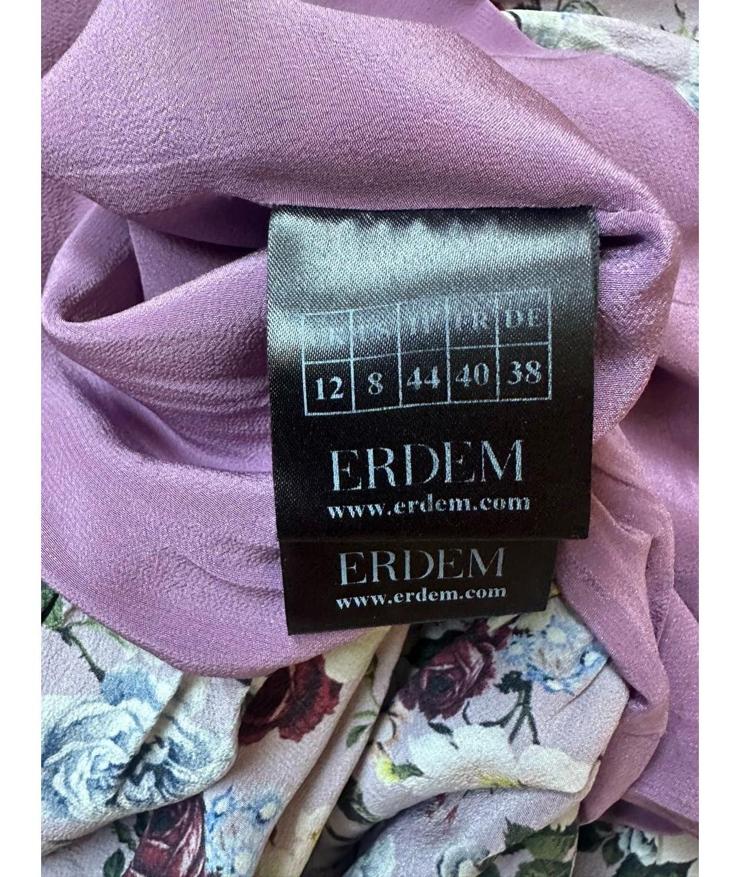 ERDEM Розовое шелковое коктейльное платье, фото 3