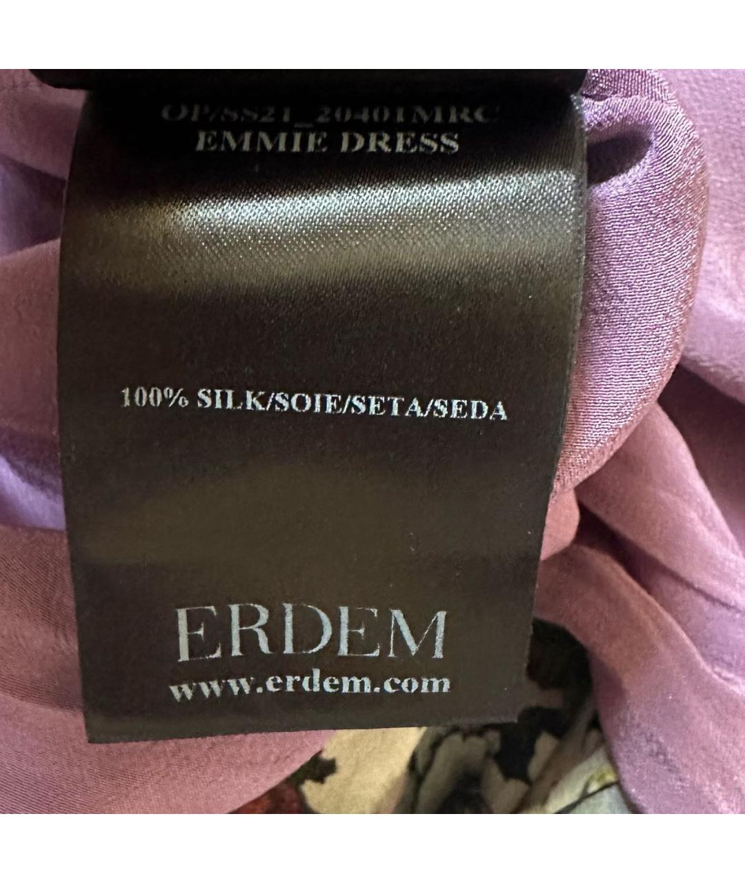 ERDEM Розовое шелковое коктейльное платье, фото 8