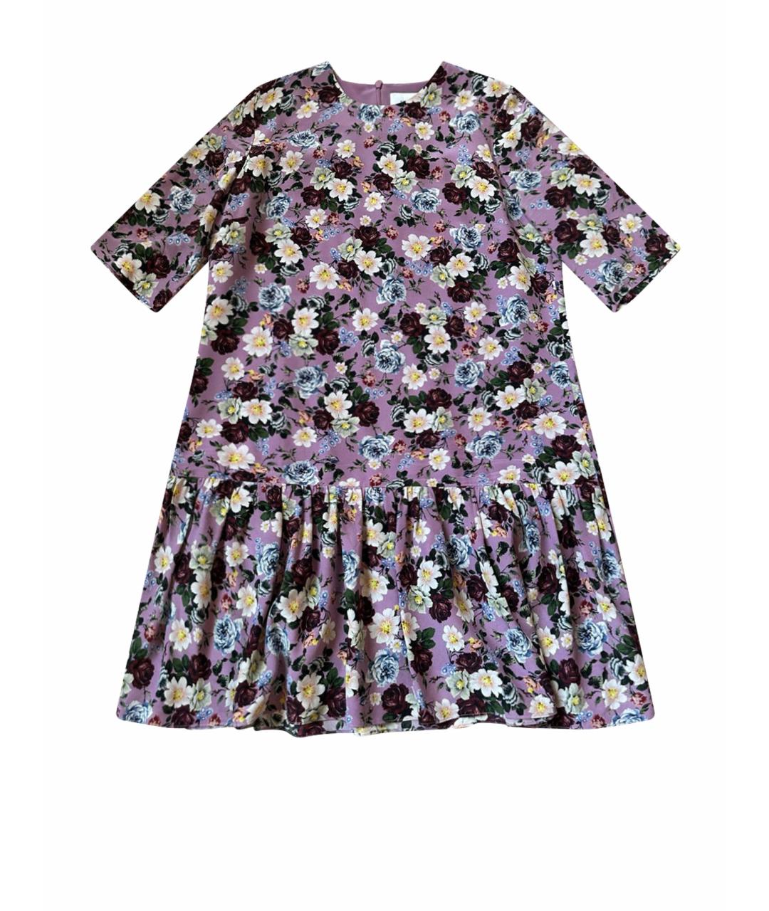 ERDEM Розовое шелковое коктейльное платье, фото 1