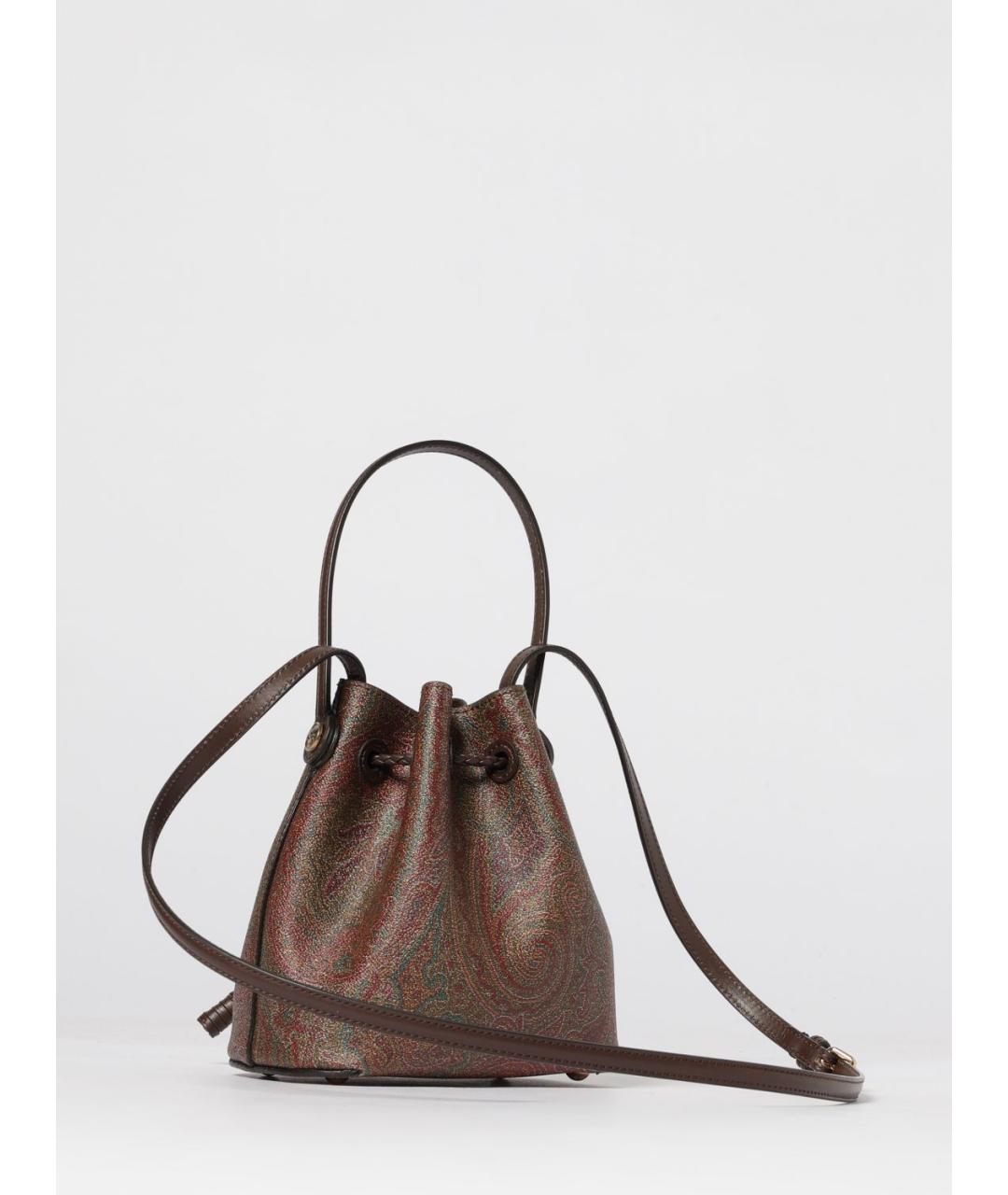 ETRO Коричневая хлопковая сумка с короткими ручками, фото 3