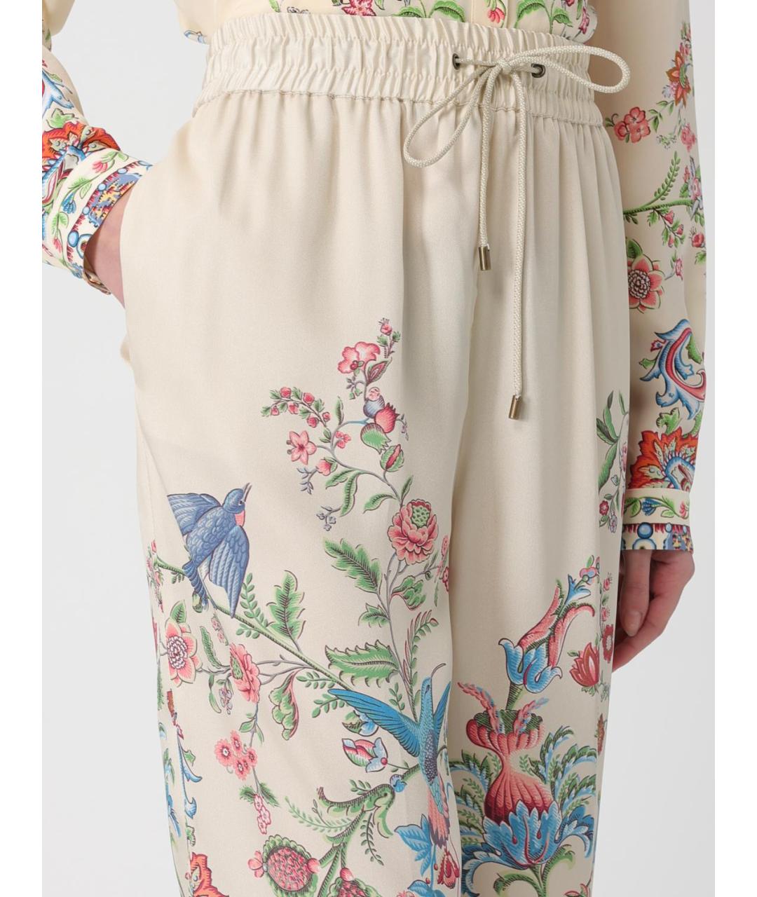 ETRO Мульти полиэстеровые прямые брюки, фото 5