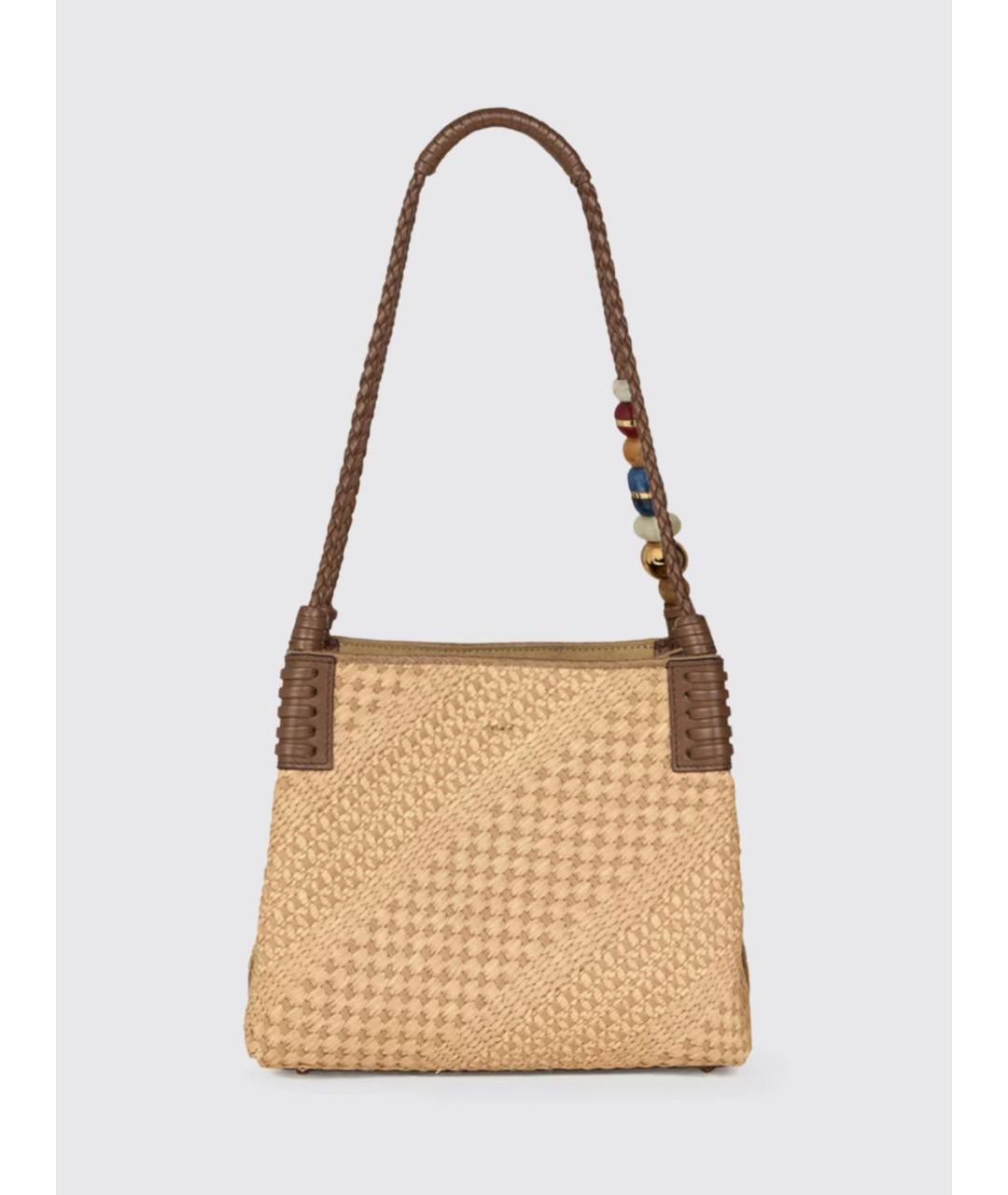 ETRO Бежевая пелетеная сумка тоут, фото 3