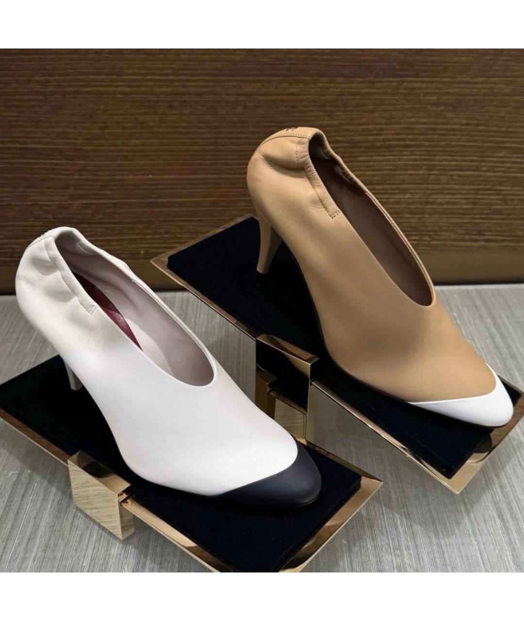 CHANEL Бежевые кожаные туфли, фото 2