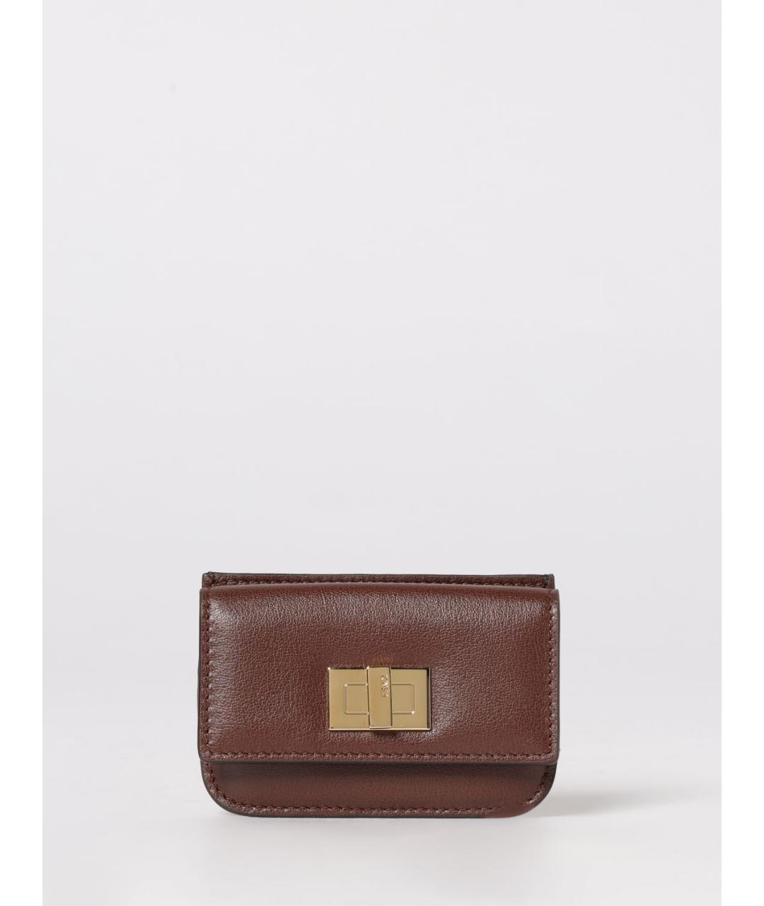 FENDI Коричневый кожаный кардхолдер, фото 5