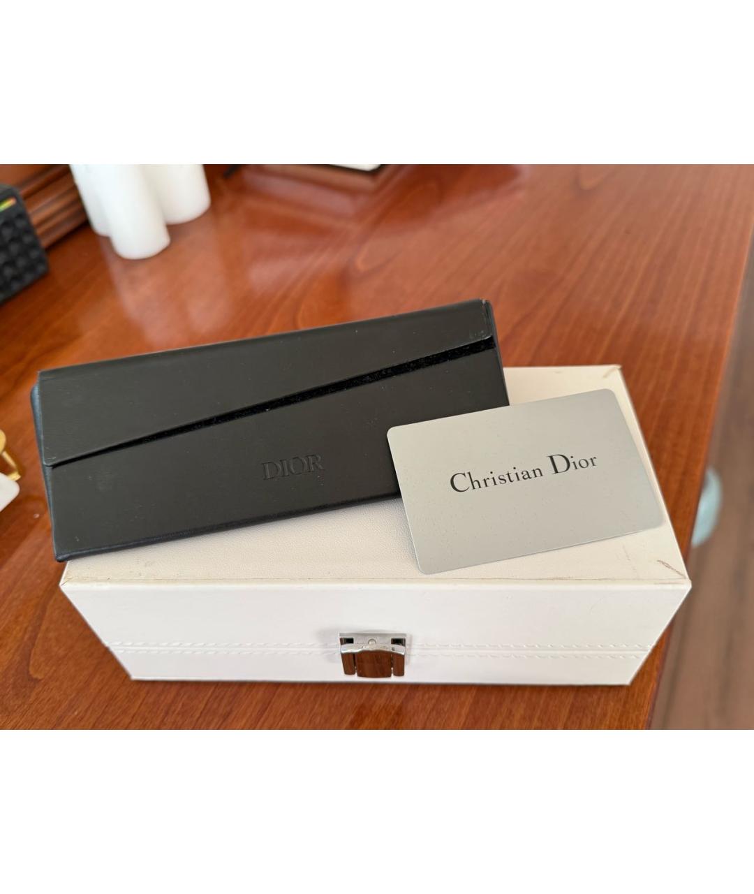 CHRISTIAN DIOR Золотые металлические солнцезащитные очки, фото 2