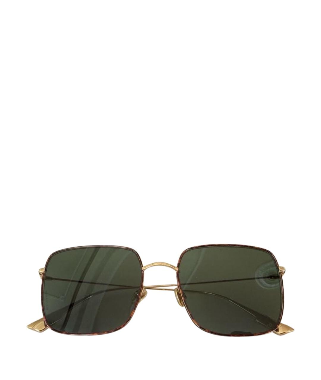 CHRISTIAN DIOR Золотые металлические солнцезащитные очки, фото 1