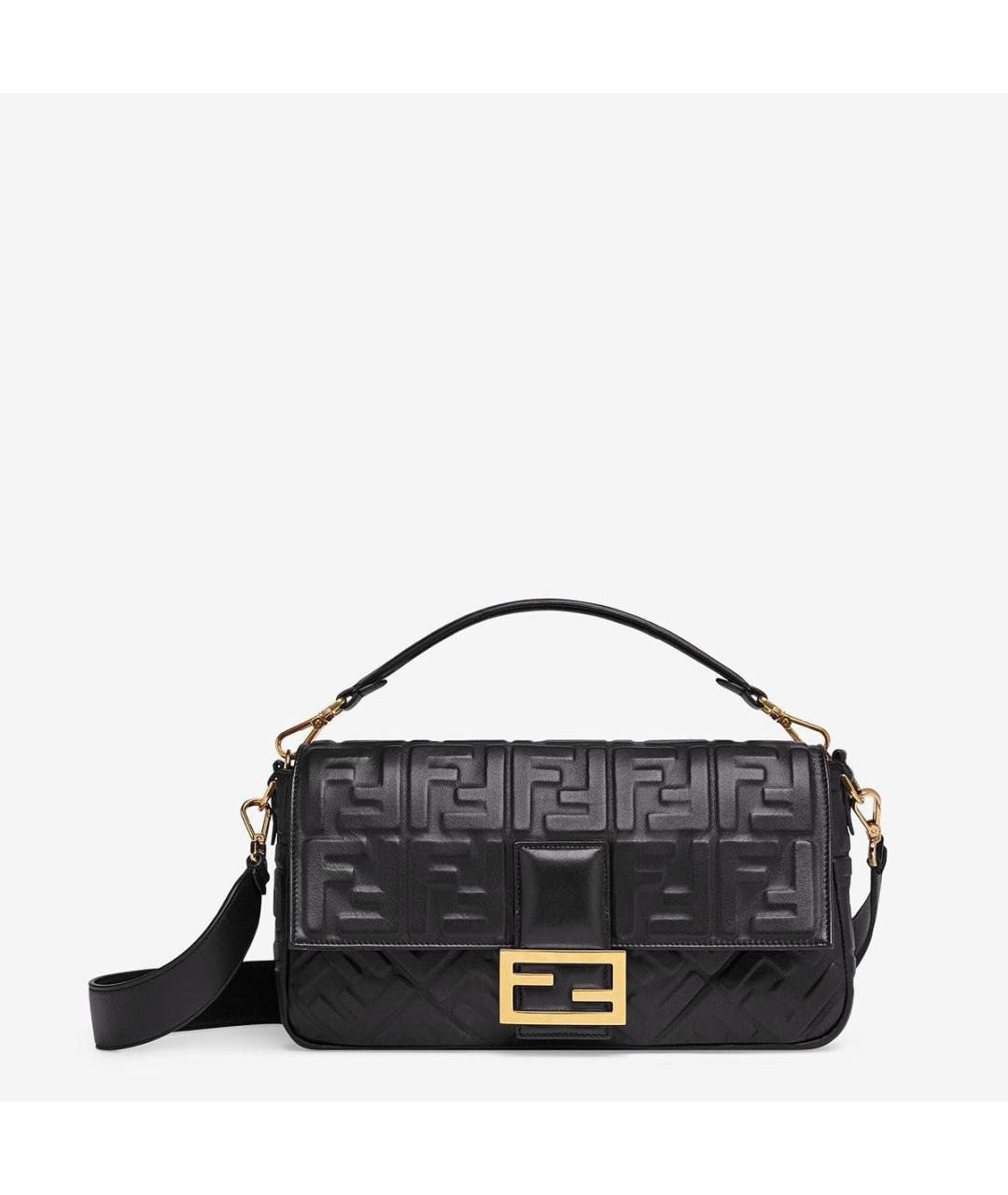 FENDI Черная кожаная сумка через плечо, фото 9