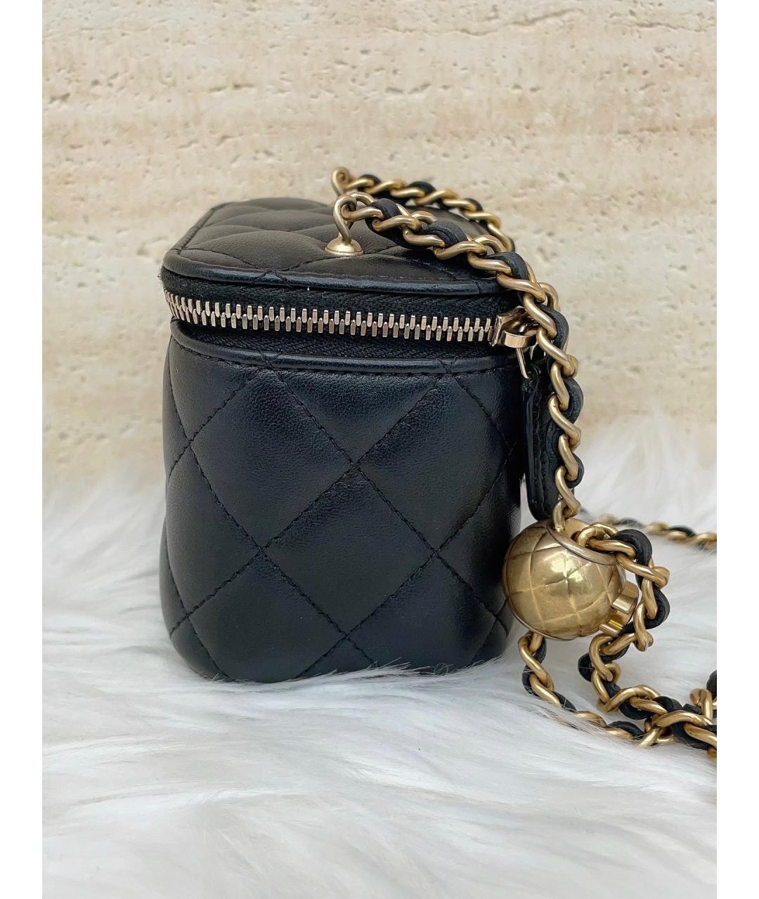 CHANEL Черная кожаная сумка через плечо, фото 6
