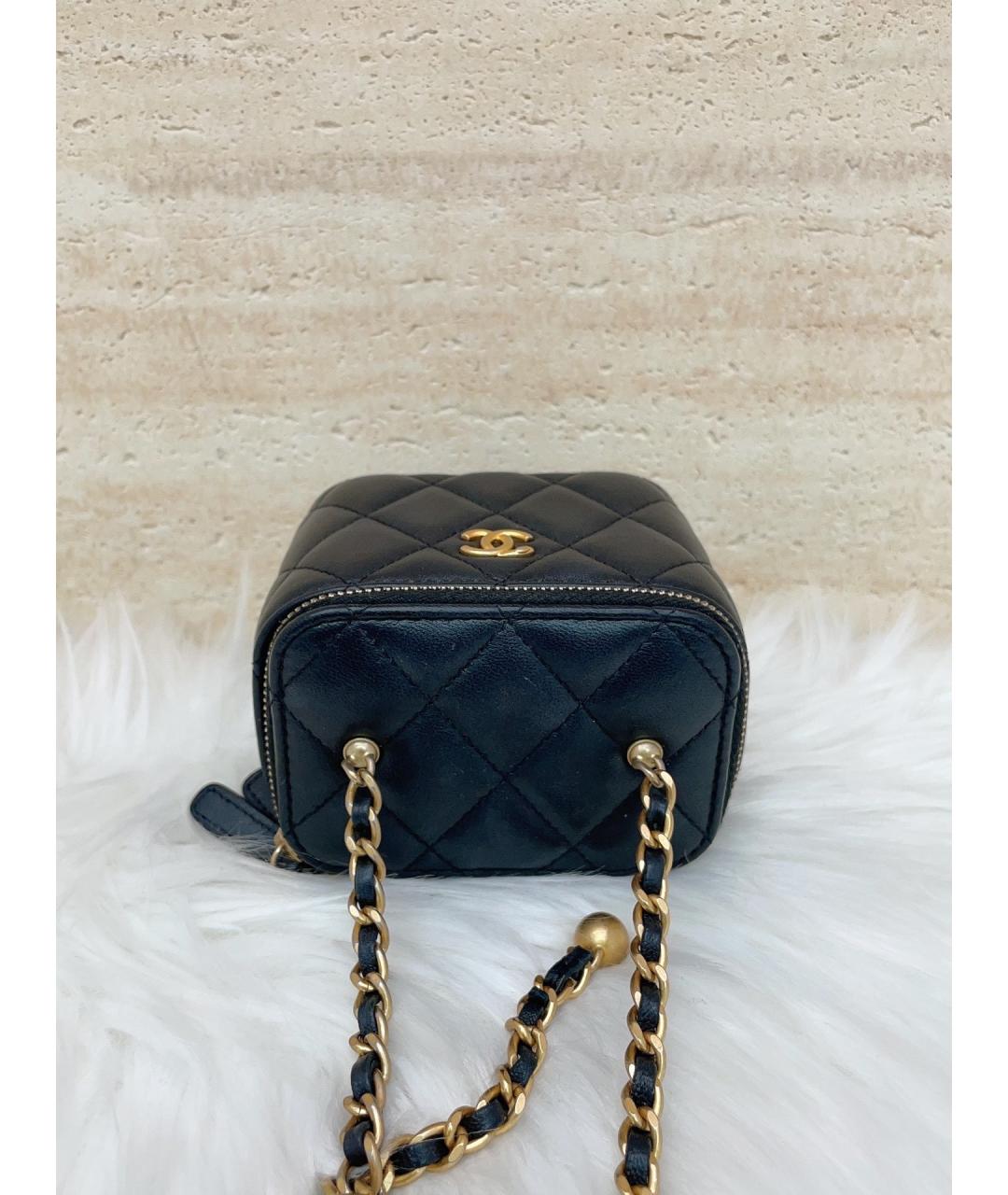 CHANEL Черная кожаная сумка через плечо, фото 7