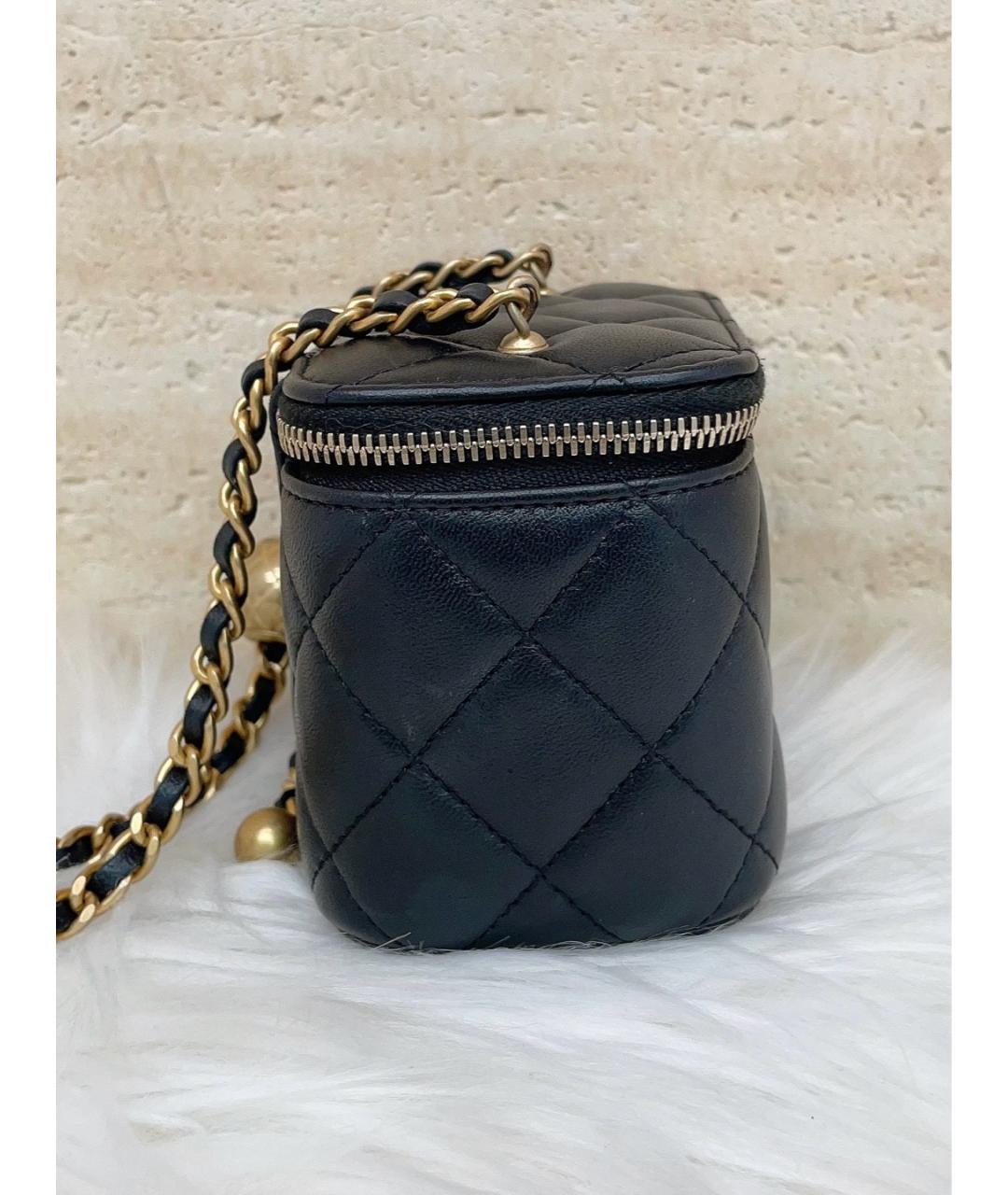 CHANEL Черная кожаная сумка через плечо, фото 4