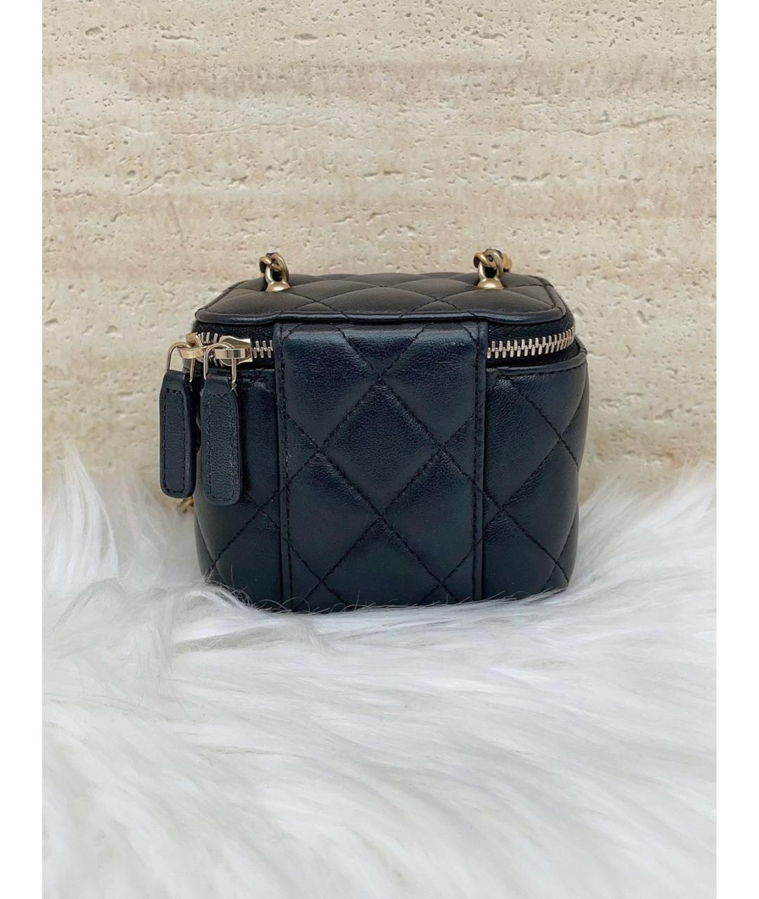 CHANEL Черная кожаная сумка через плечо, фото 3