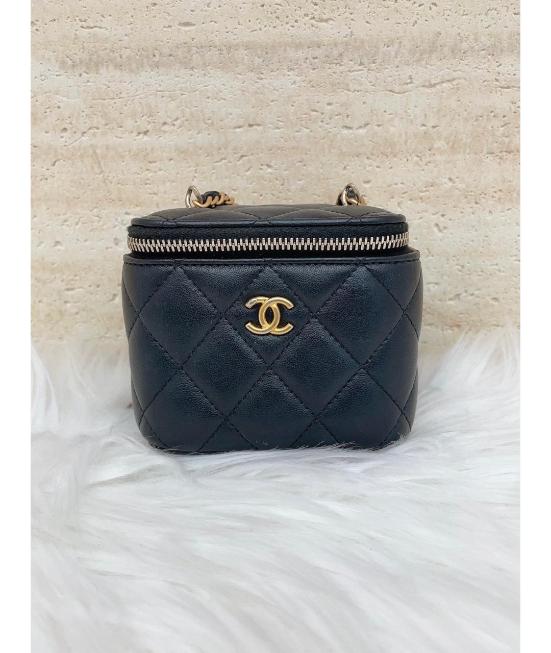 CHANEL Черная кожаная сумка через плечо, фото 9