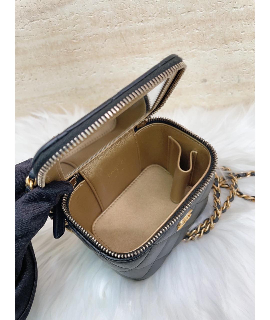 CHANEL Черная кожаная сумка через плечо, фото 8