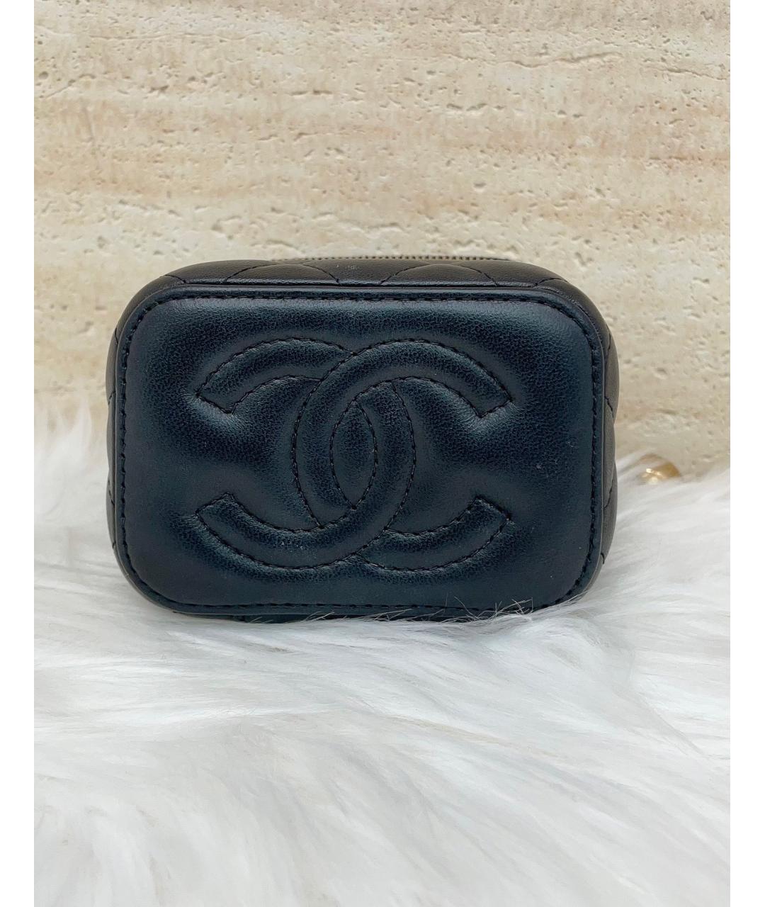 CHANEL Черная кожаная сумка через плечо, фото 5