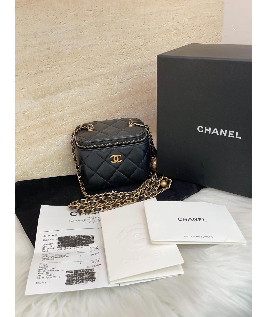 CHANEL Черная кожаная сумка через плечо, фото 2