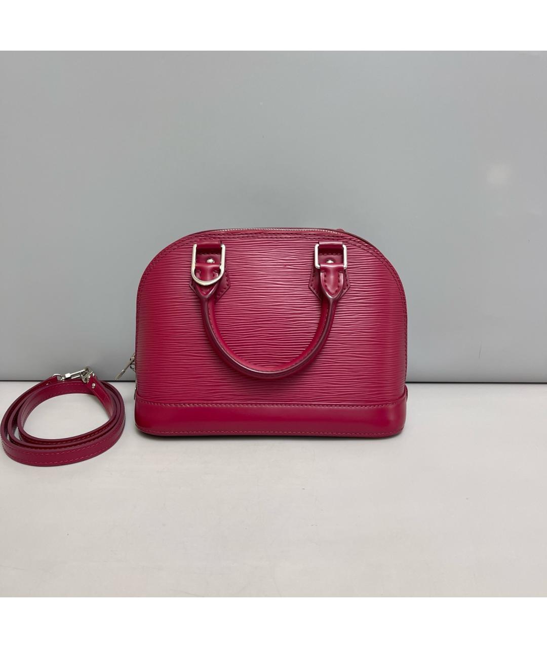 LOUIS VUITTON Красная кожаная сумка с короткими ручками, фото 2