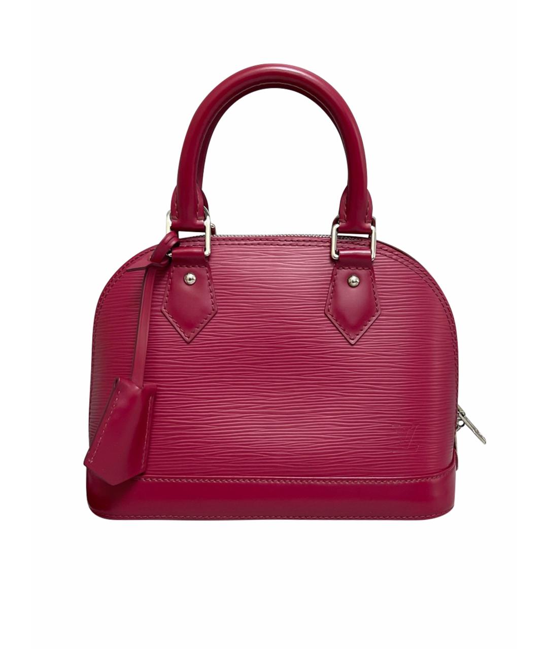 LOUIS VUITTON Красная кожаная сумка с короткими ручками, фото 1