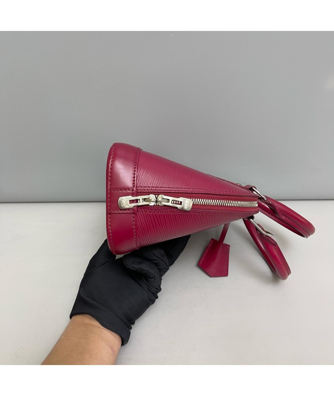 LOUIS VUITTON Красная кожаная сумка с короткими ручками, фото 3