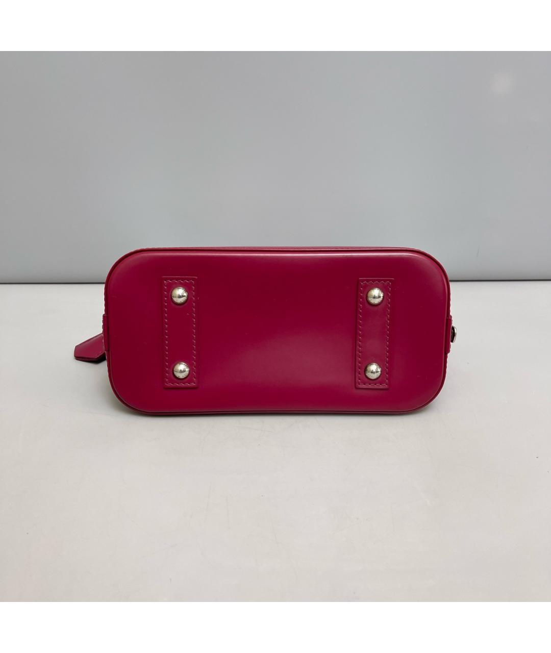 LOUIS VUITTON Красная кожаная сумка с короткими ручками, фото 5