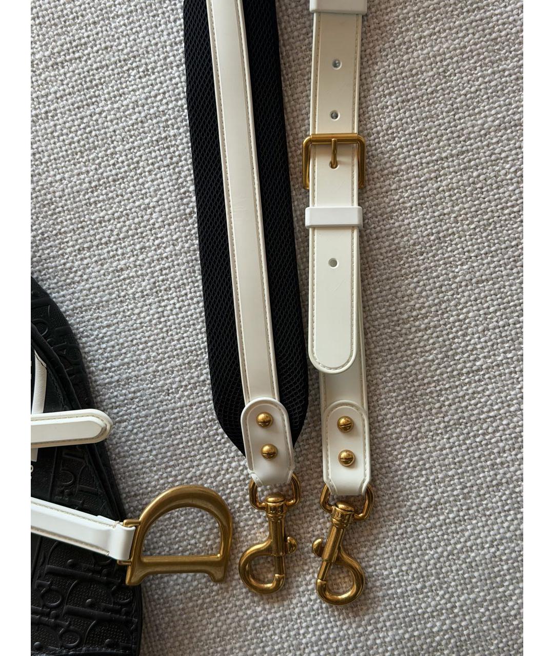 CHRISTIAN DIOR Черная кожаная сумка через плечо, фото 3