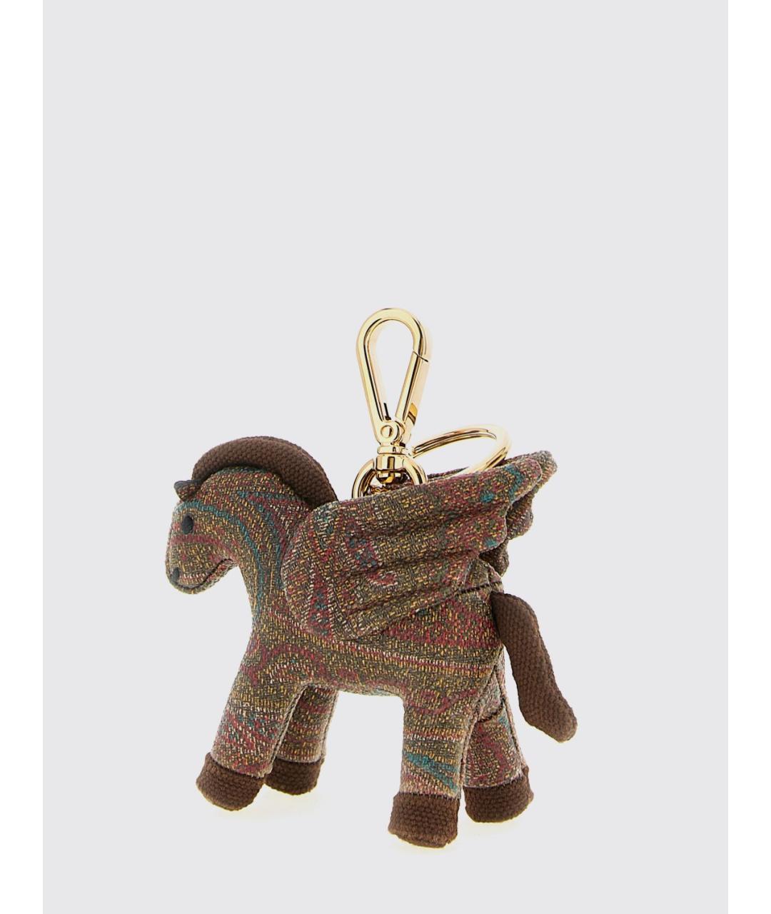 ETRO Коричневый брелок, фото 2