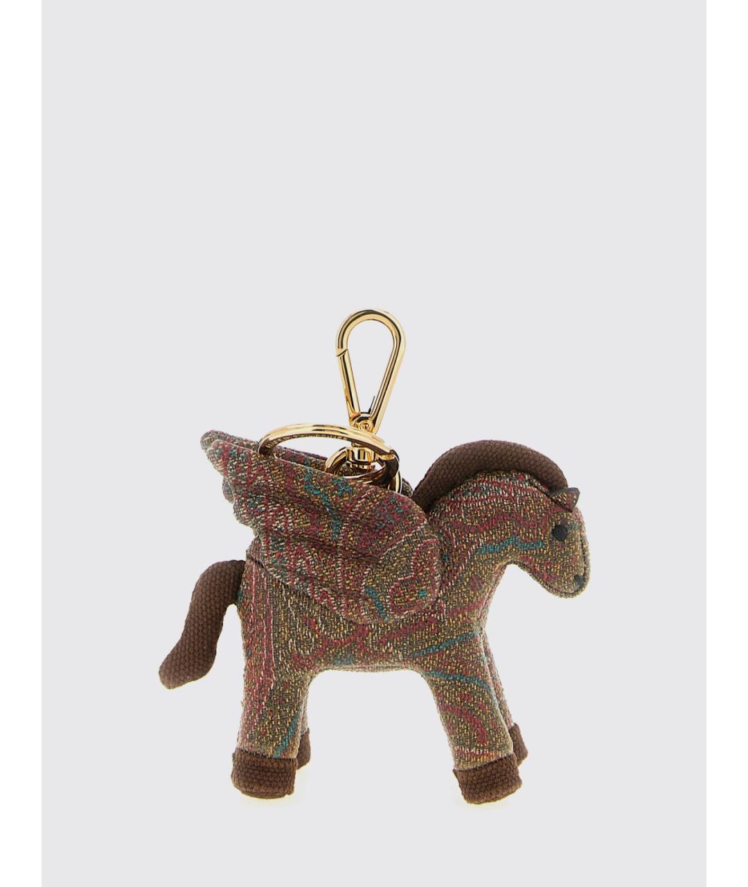 ETRO Коричневый брелок, фото 4