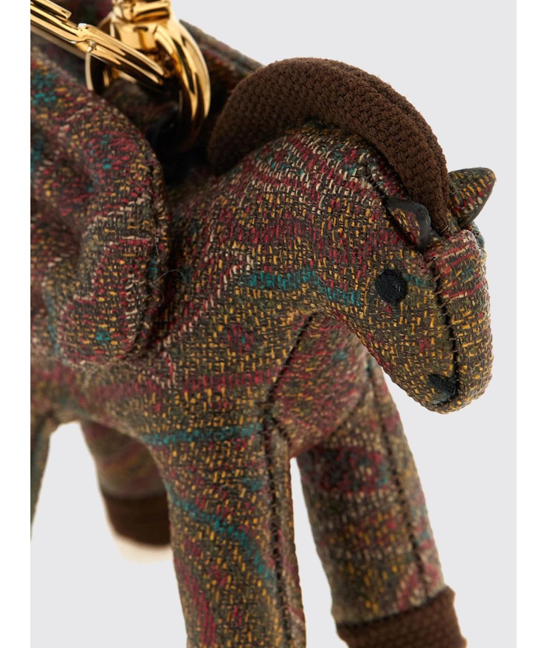 ETRO Коричневый брелок, фото 3