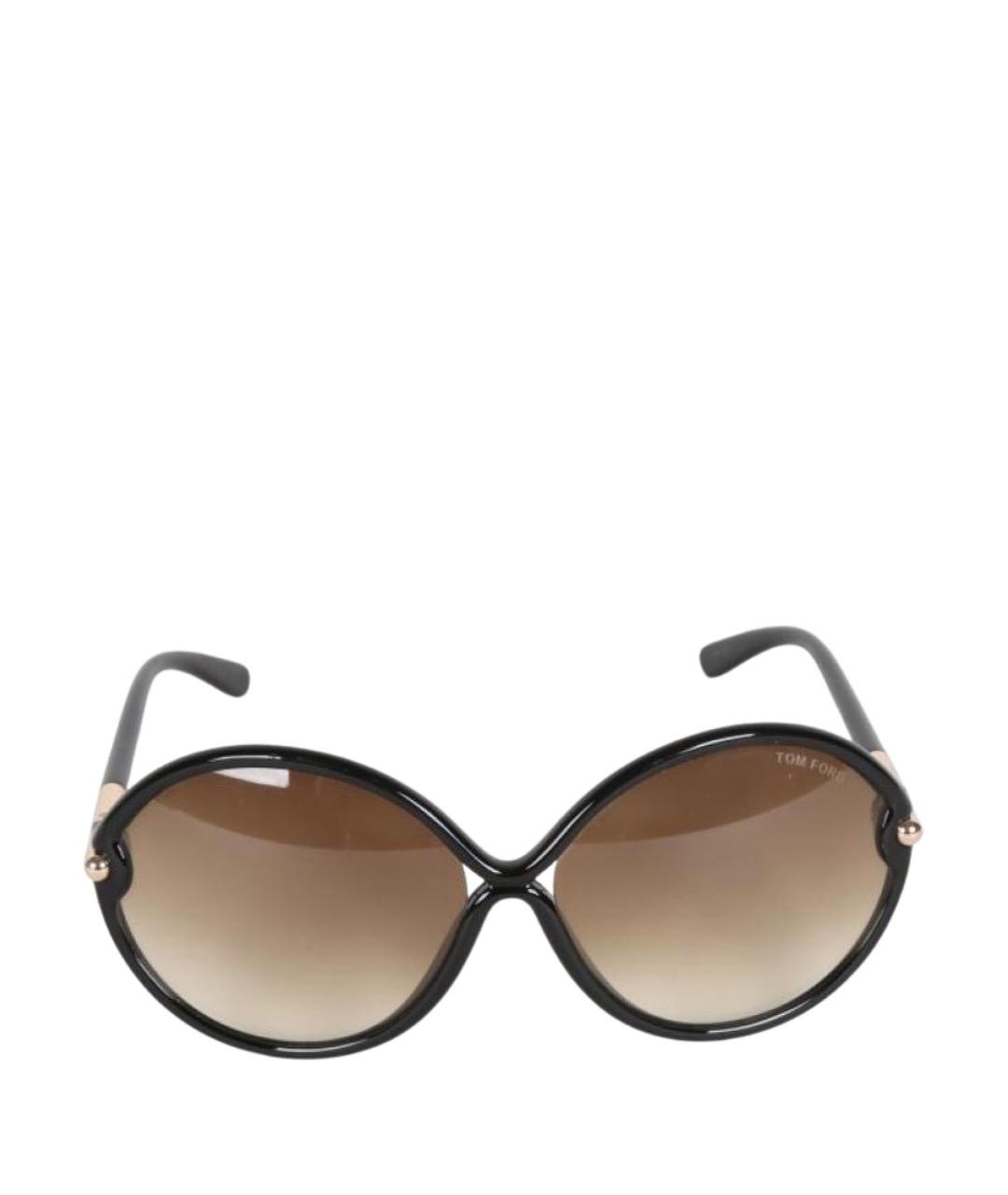 TOM FORD Черные пластиковые солнцезащитные очки, фото 1