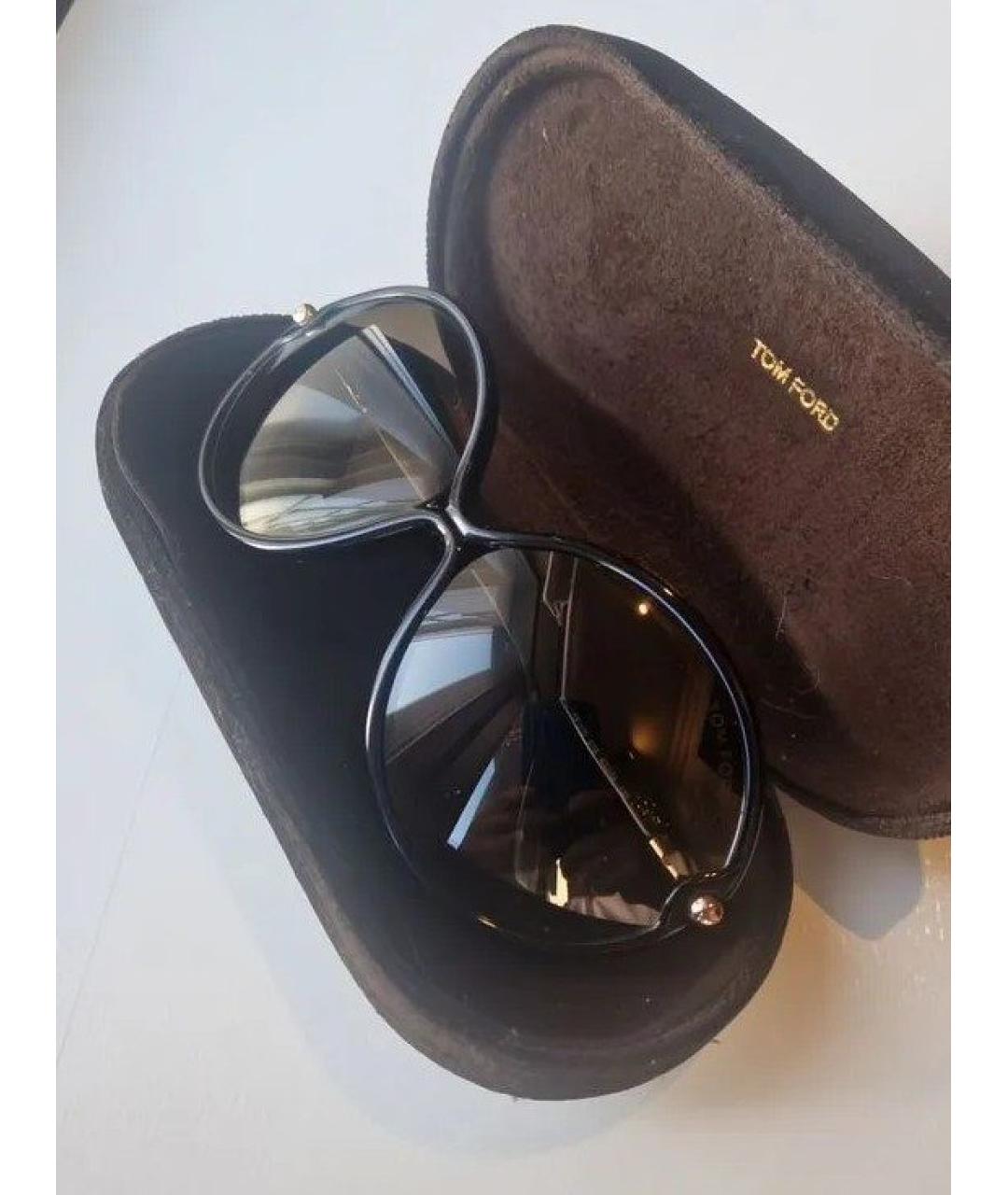 TOM FORD Черные пластиковые солнцезащитные очки, фото 4